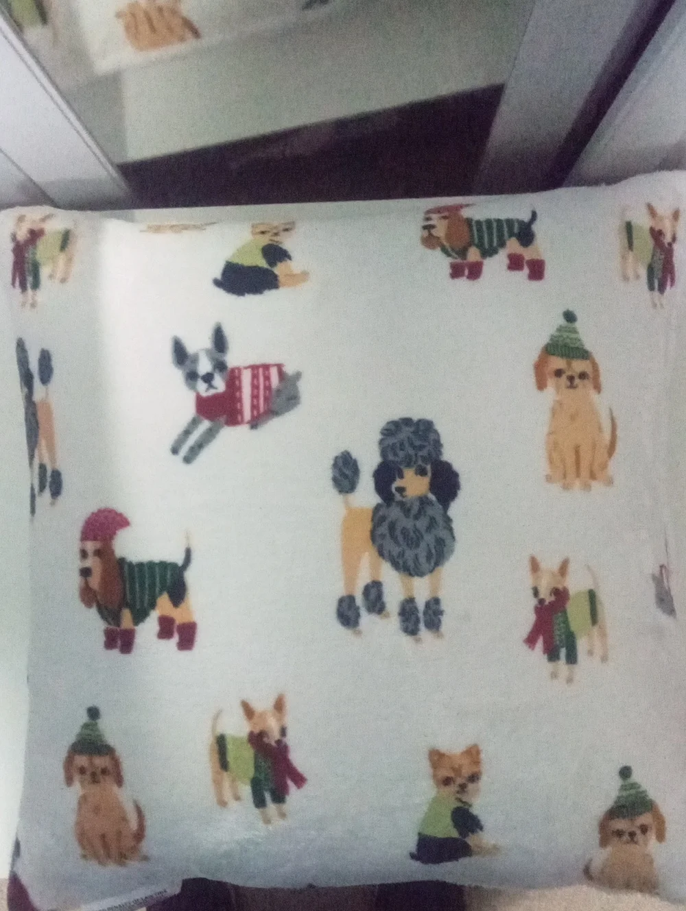 Cuddl Duds Dog Pattern Decorative Pillow New Multicolor Dogs 20 X 20